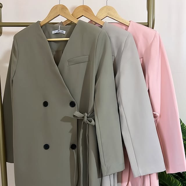 Blazer available in 3 colors (pink, beige, &amp; o...