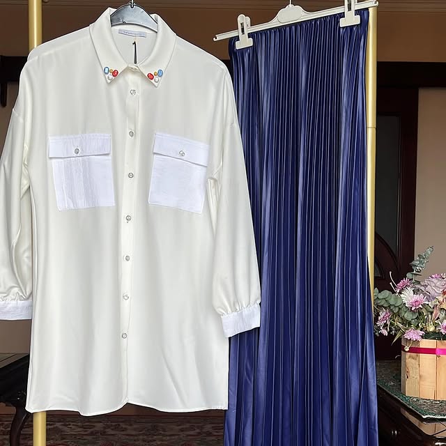 Chemise and skirt available in colors Eid offer 40...