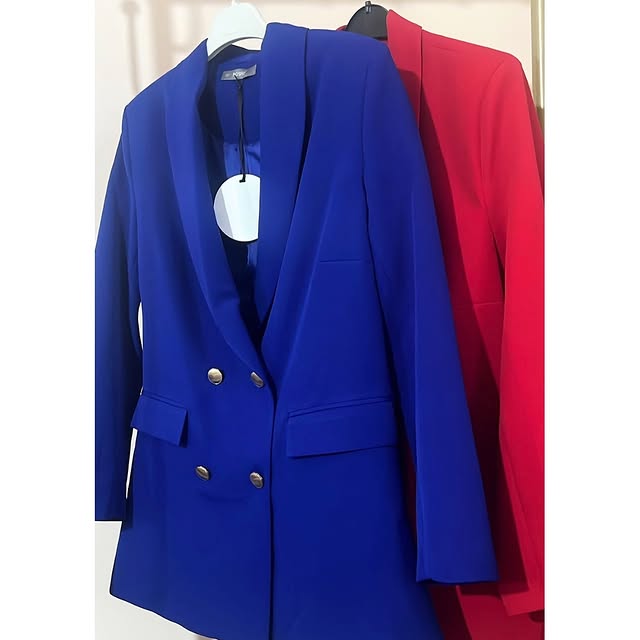 Indigo &amp; Red Blazer ️ Available in sizes: 1,2,...