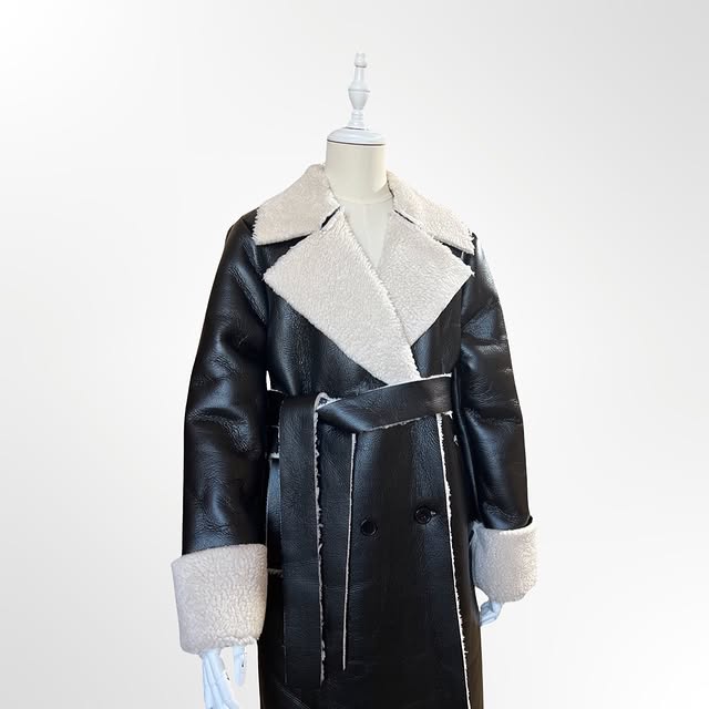 Leather black coat very light weight ️ for cold wi...