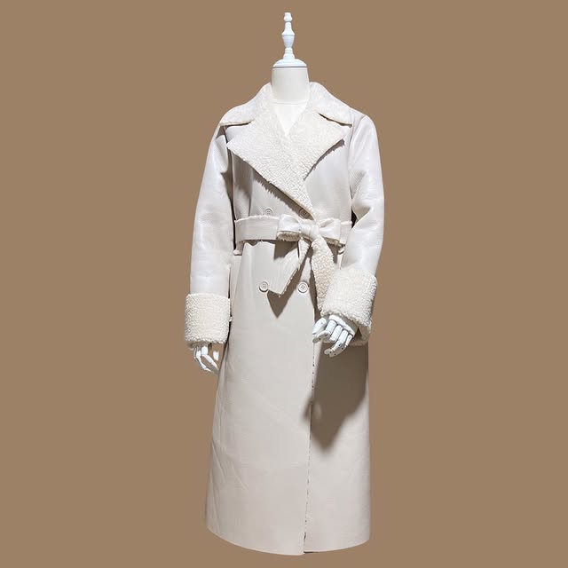 Leather offwhite coat very light weight ️ optimal ...