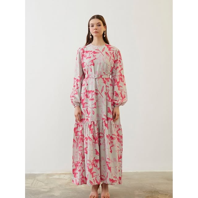 Maxi elegant dress(مع بطانة)Size 1 (36,38,40)Size ...