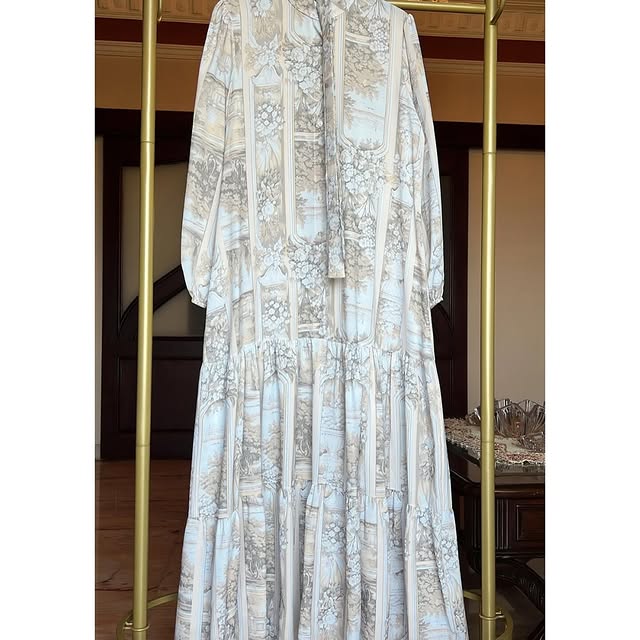 Maxi elegant dress(مع بطانة)Size 1 (36,38,40)Size ...