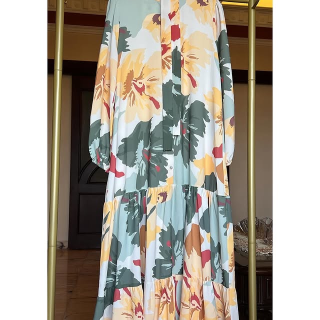 Maxi elegant dress(مع بطانة)Size 1 (36,38,40)Size ...