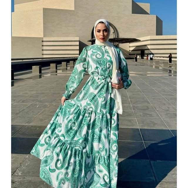 Maxi elegant dress(مع بطانة)Size 1 (36,38,40)Size ...