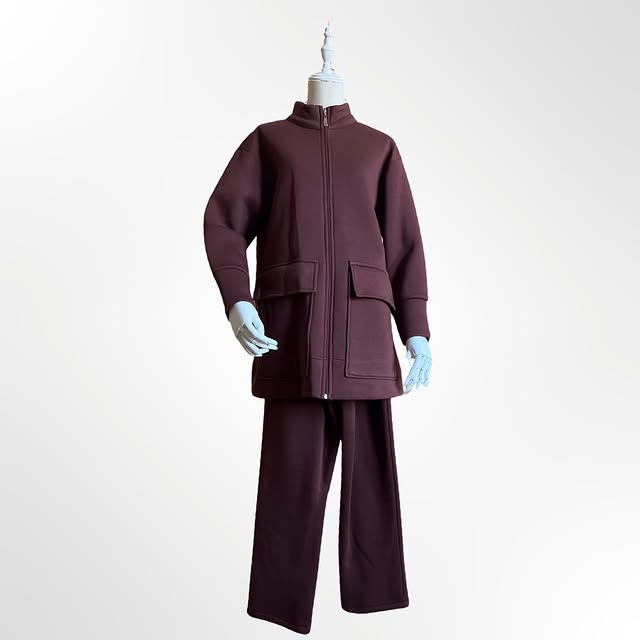 Sporty Fleeced setAvailable in 2 colors: dark maro...